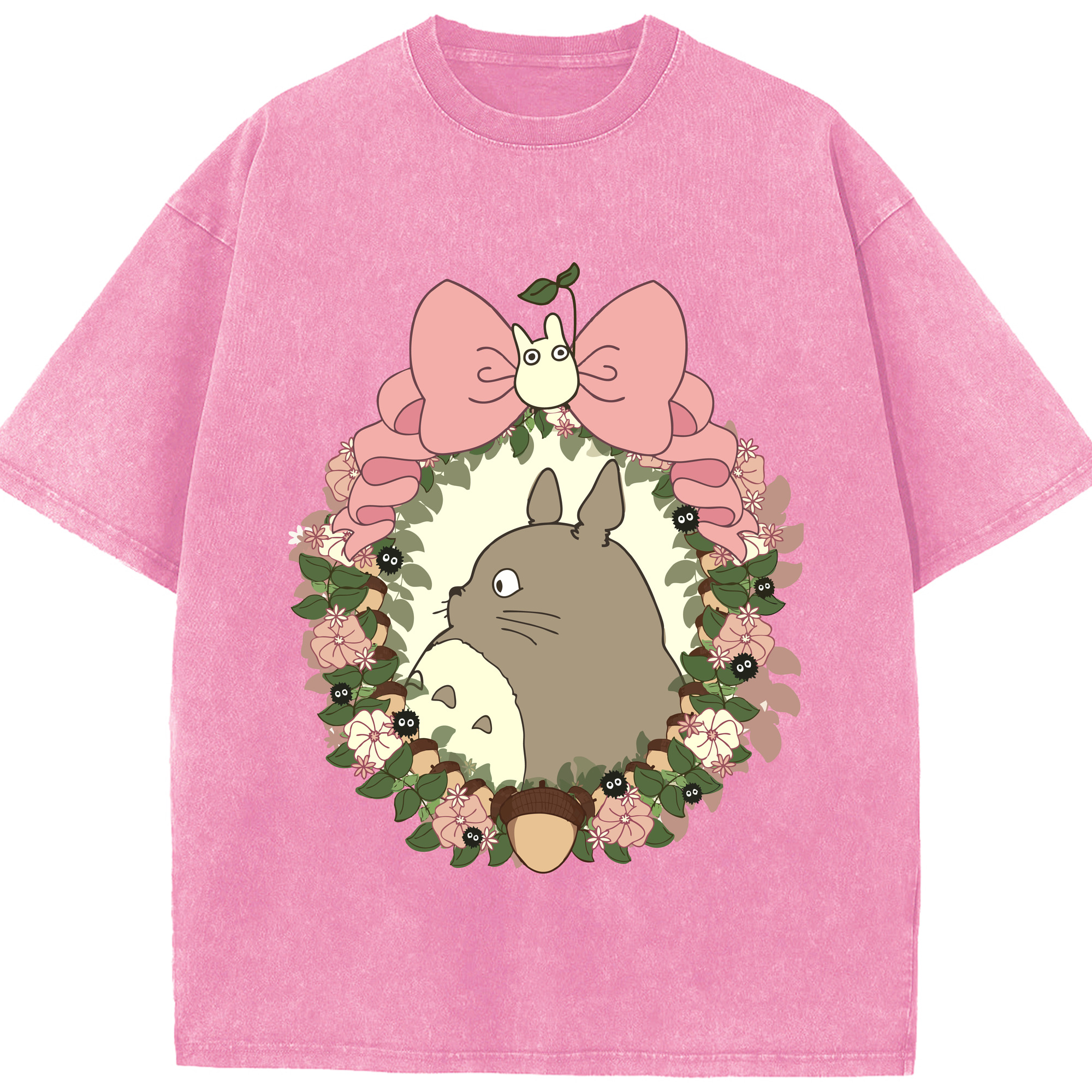 （画像用） となりのトトロ 草壁メイ 草壁サツキ My Neighbor Totoro Satsuki Kusakabe Mei Kusakabe 綿100% ヴィンテージ風 半袖Tシャツ（フロントプリント）